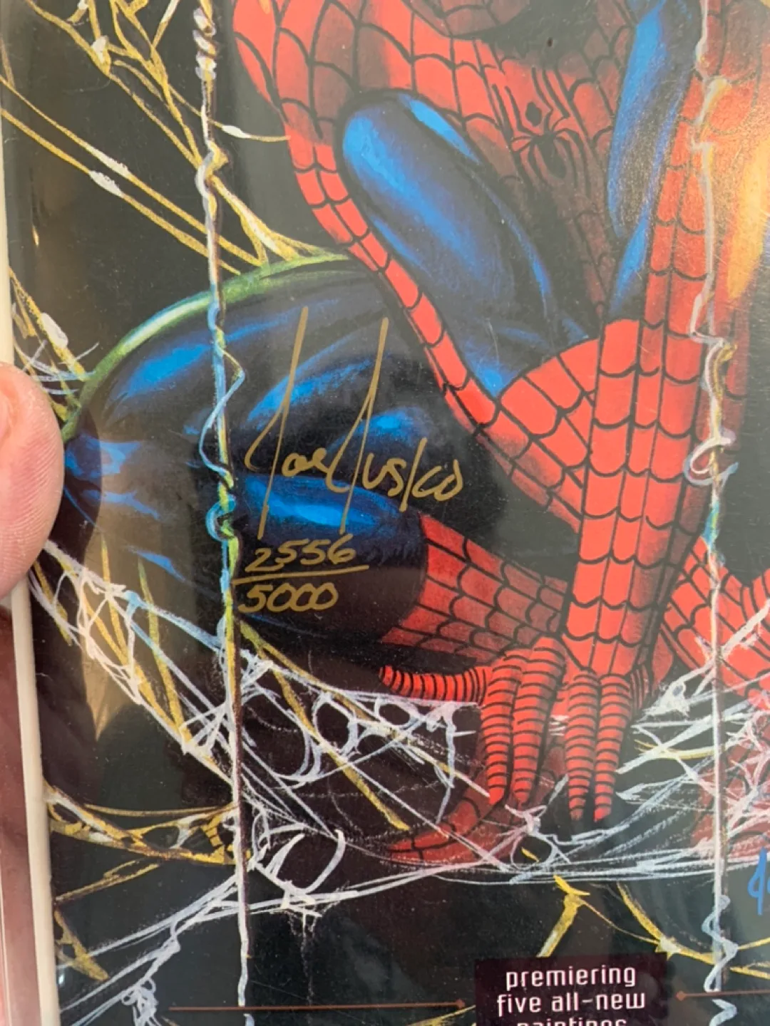 Joe Jusko Signed Marvel Masterpieces Spiderman Comic Book image indicator(5)