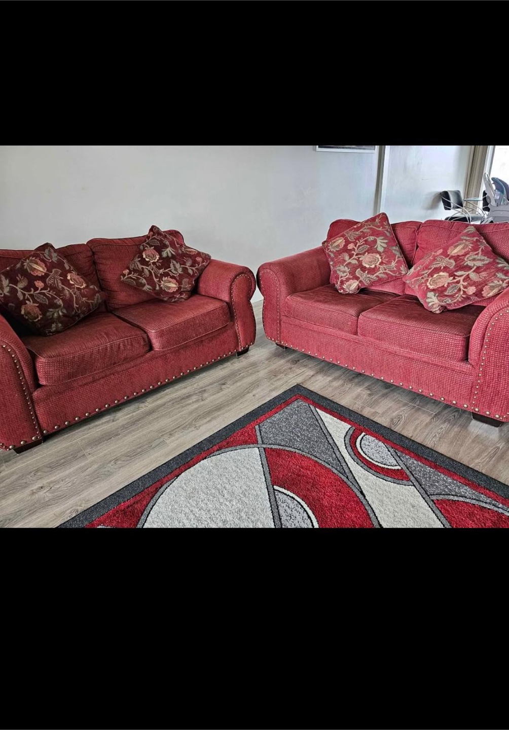 Red Sofa Set