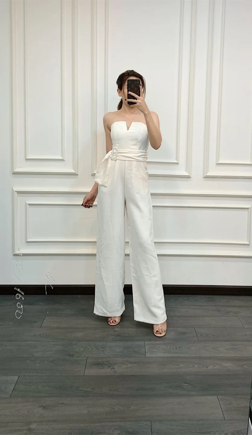 Forever 21 Belted V-Wire Jumpsuit Size S thumbnail