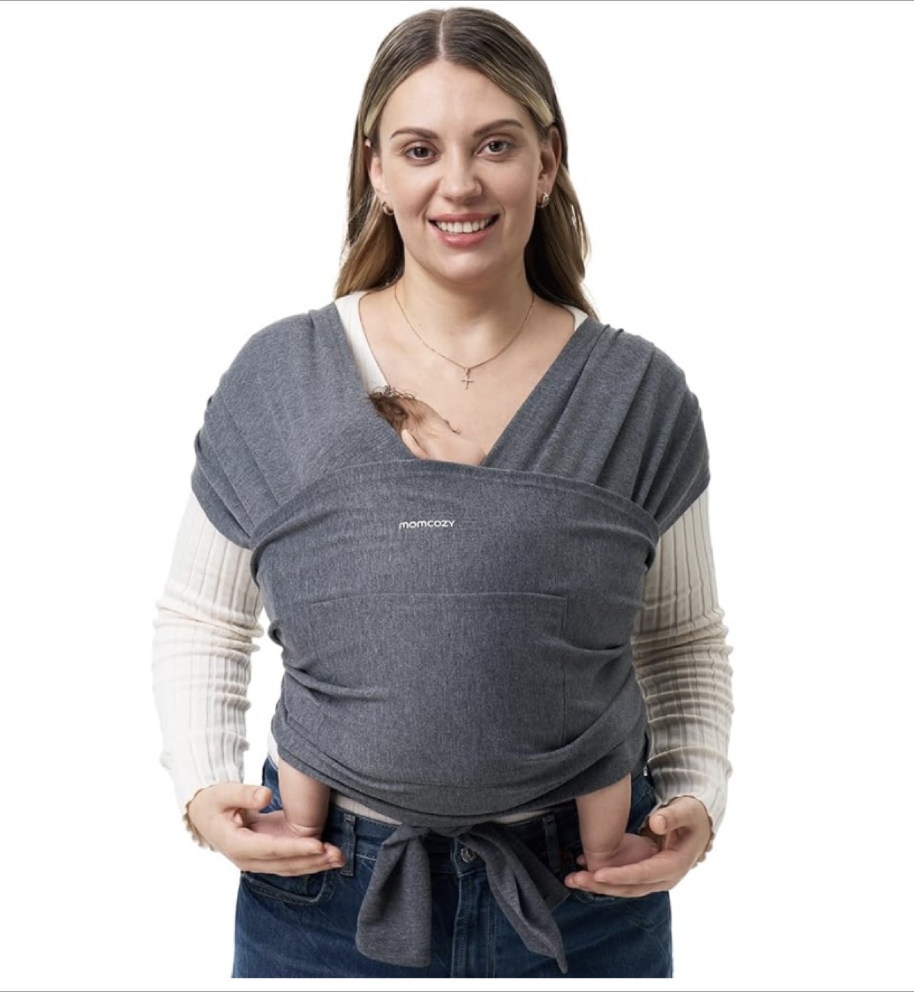 Momcozy Baby Wrap Carrier - Charcoal Grey