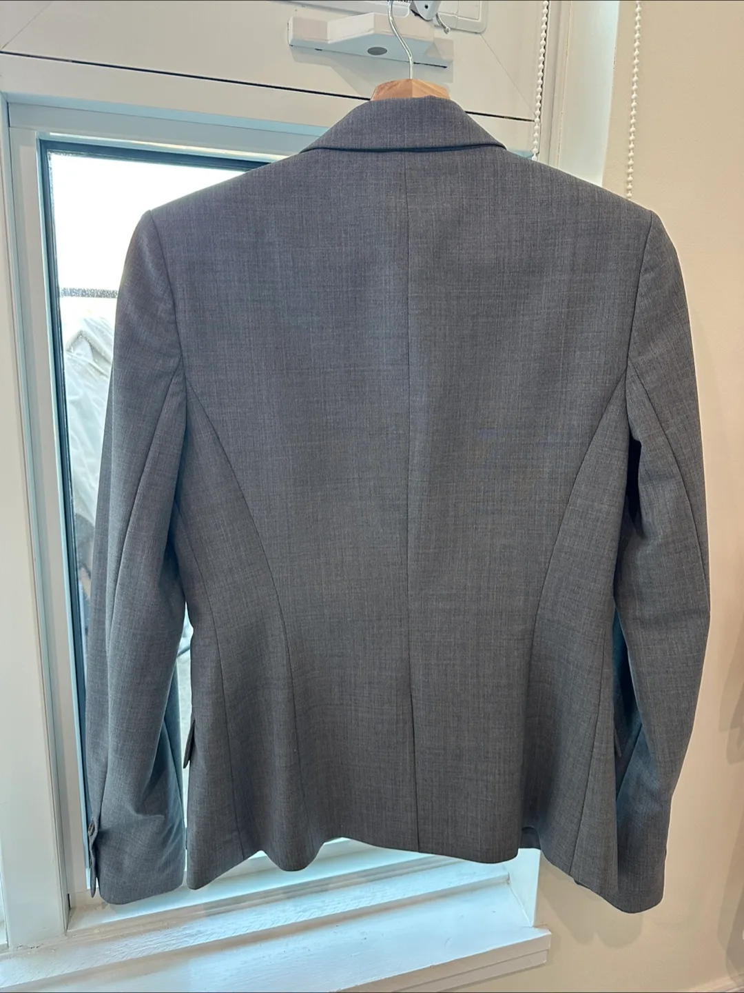 Theory Wool Blazer Gabe Sevona Women Size 6 Gray Slim Fit image indicator(3)