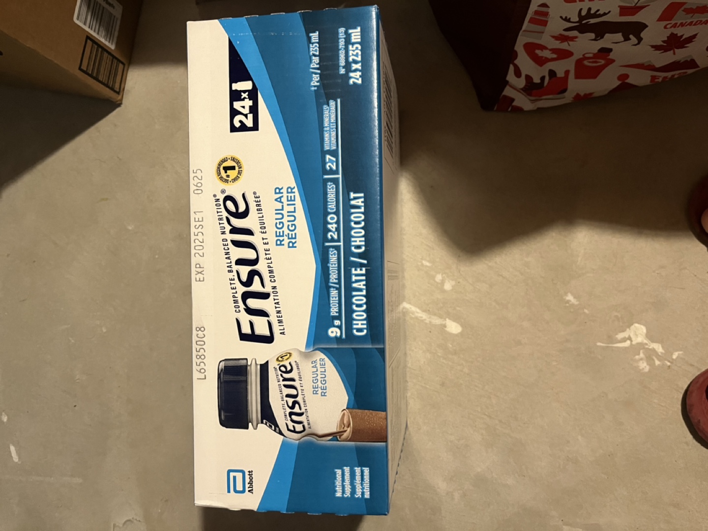 24x Ensure Regular Chocolate 235ml Ready-to-Drink Bottles