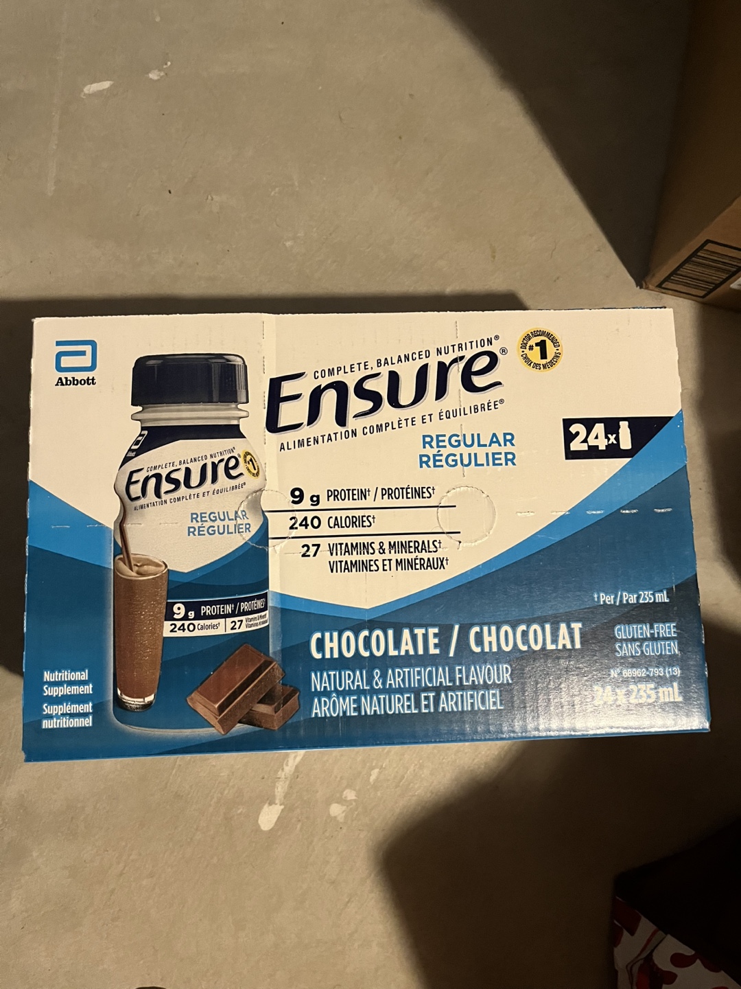 24x Ensure Regular Chocolate 235ml Ready-to-Drink Bottles - photo 2