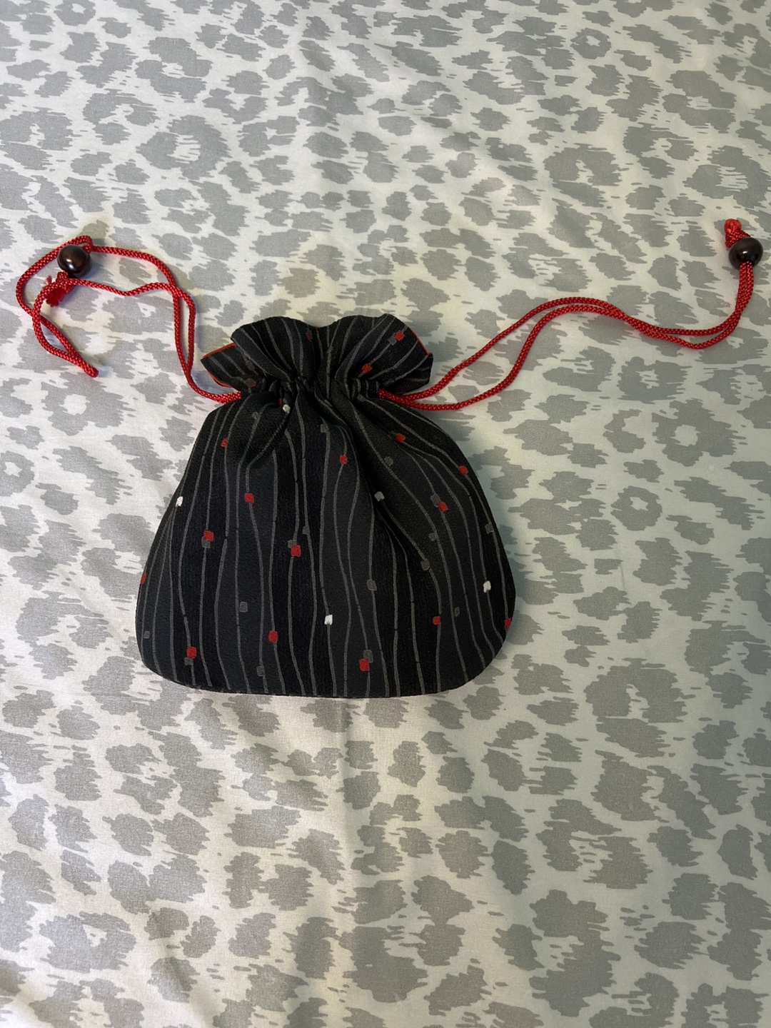 Japanese Floral Handkerchief with Kinchaku Bag - photo 4