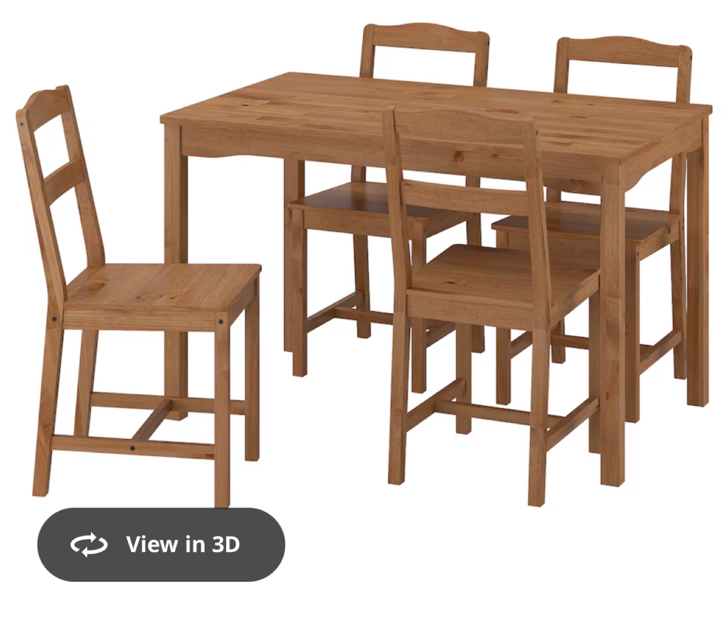 IKEA Ingatorp 5-Piece Dining Set with Red and Beige Cushions