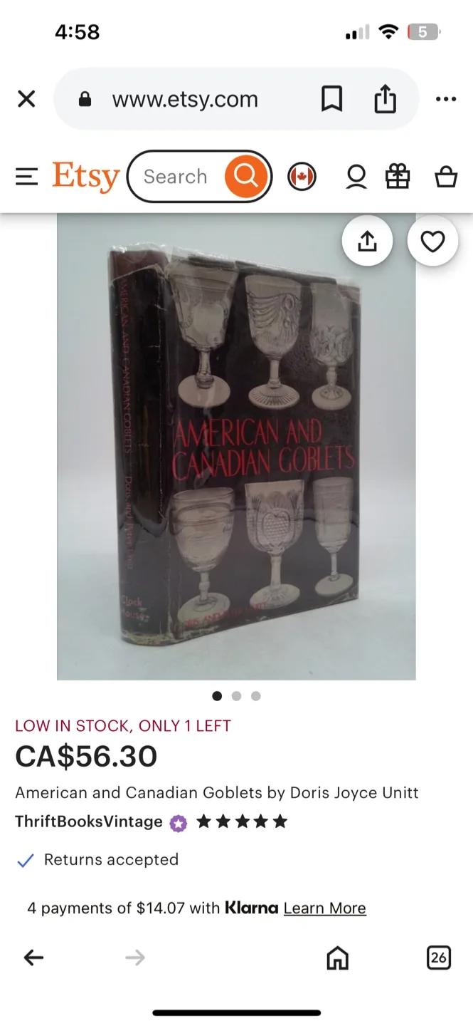 Book American and Canadian Goblets HC antique glass image indicator(9)