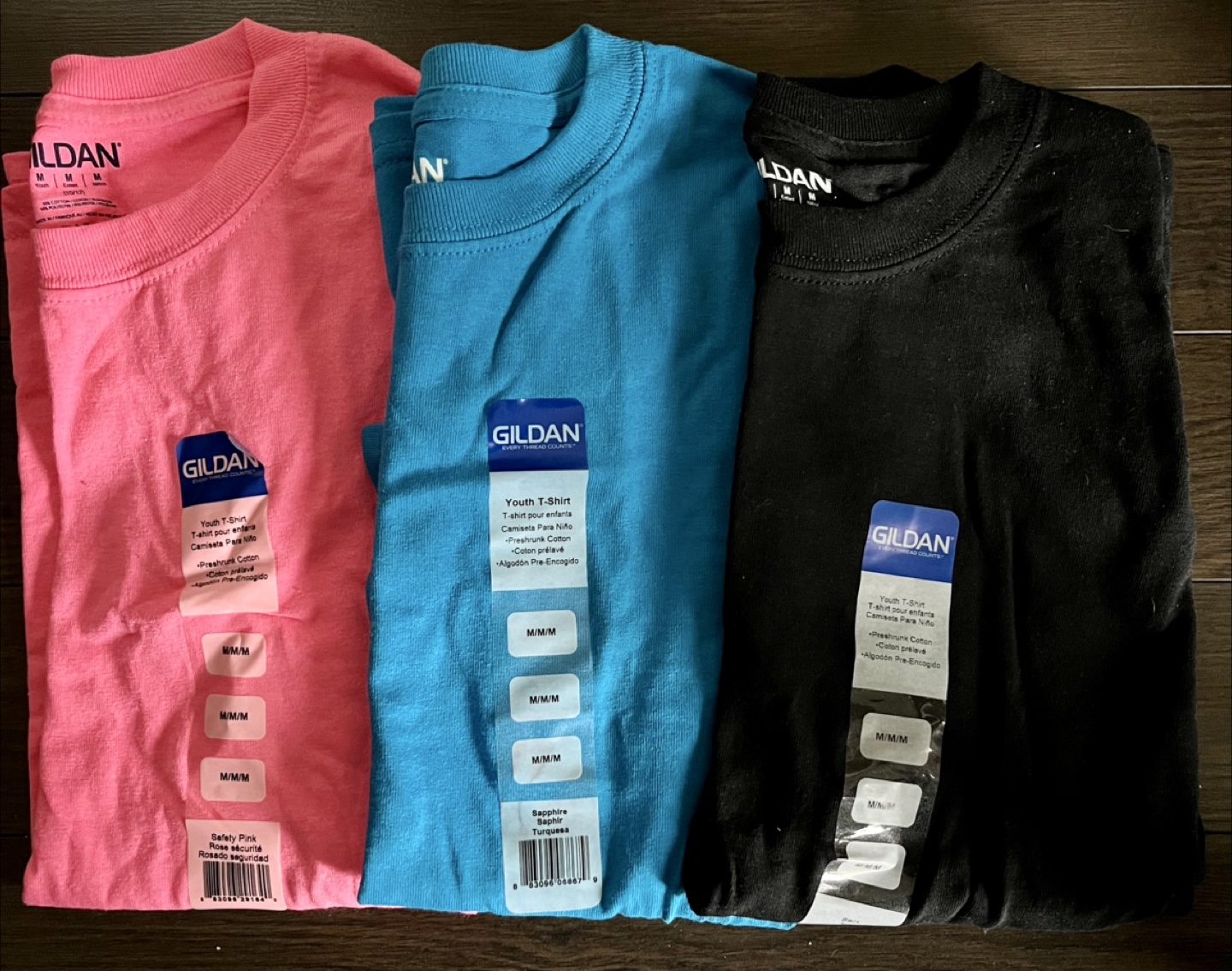 New! 3 Gildan Youth T-Shirts Size M, Unisex