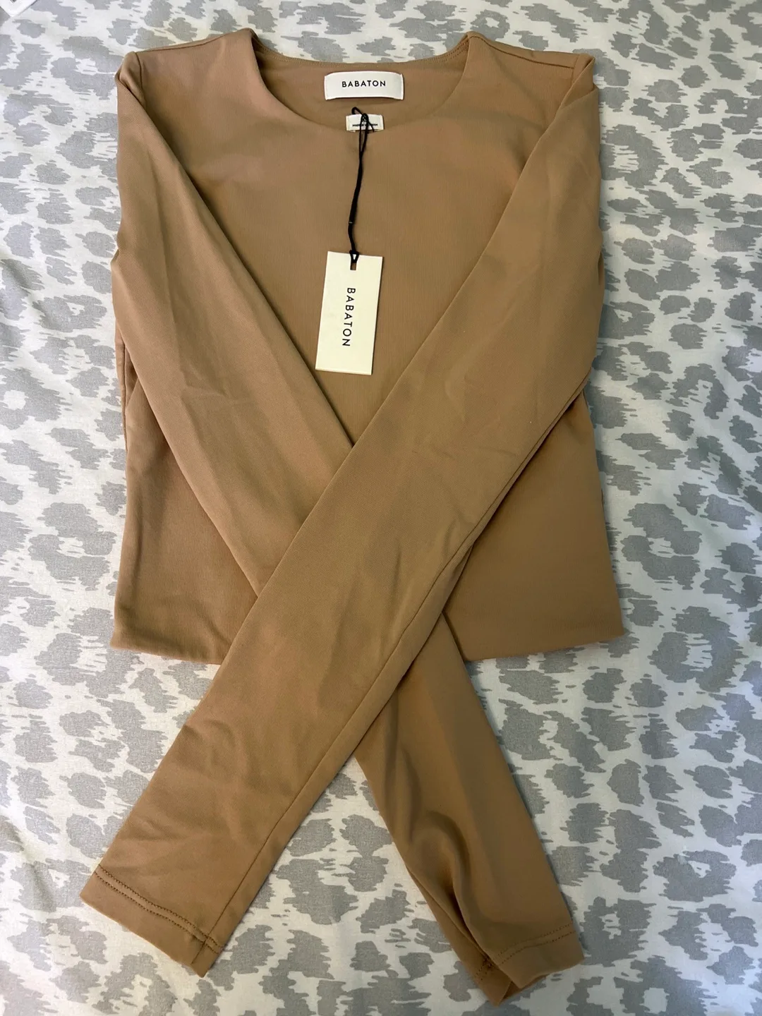 Babaton Long Sleeve Contour Top - XS - tan colour image indicator(2)