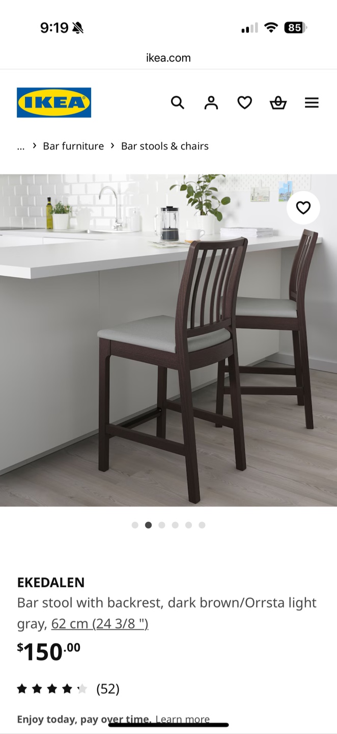 IKEA EKEDALEN Bar Stools - Set of Two - photo 3