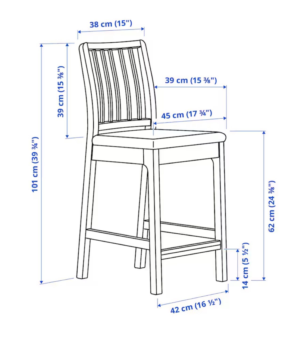 IKEA EKEDALEN Bar Stools - Set of Two - photo 4