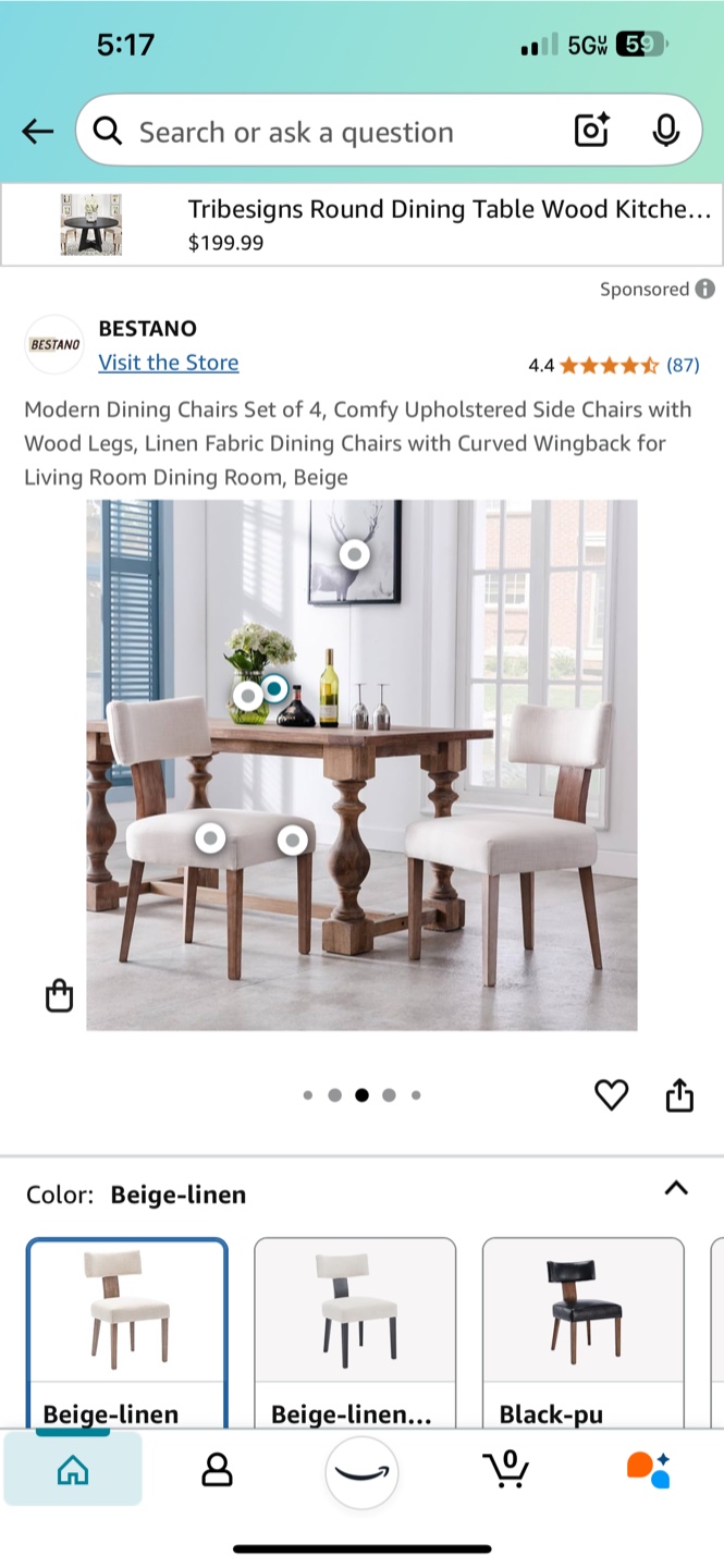 4 dining chairs - photo 4