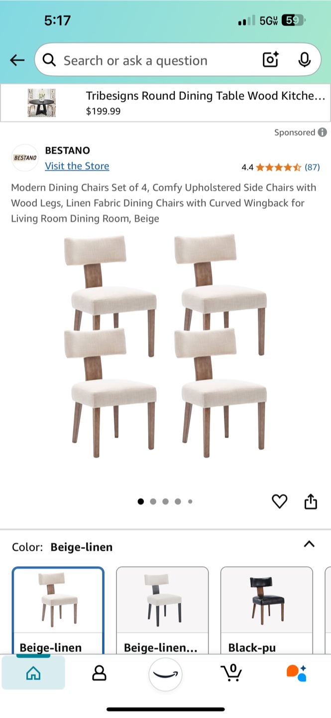 4 dining chairs - photo 2