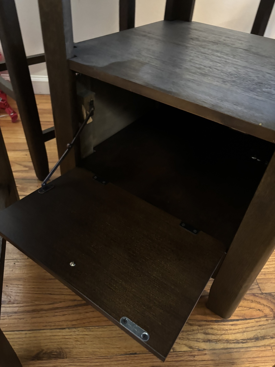 4 Chair Dark Brown Wood Dining Set with Storage - photo 5