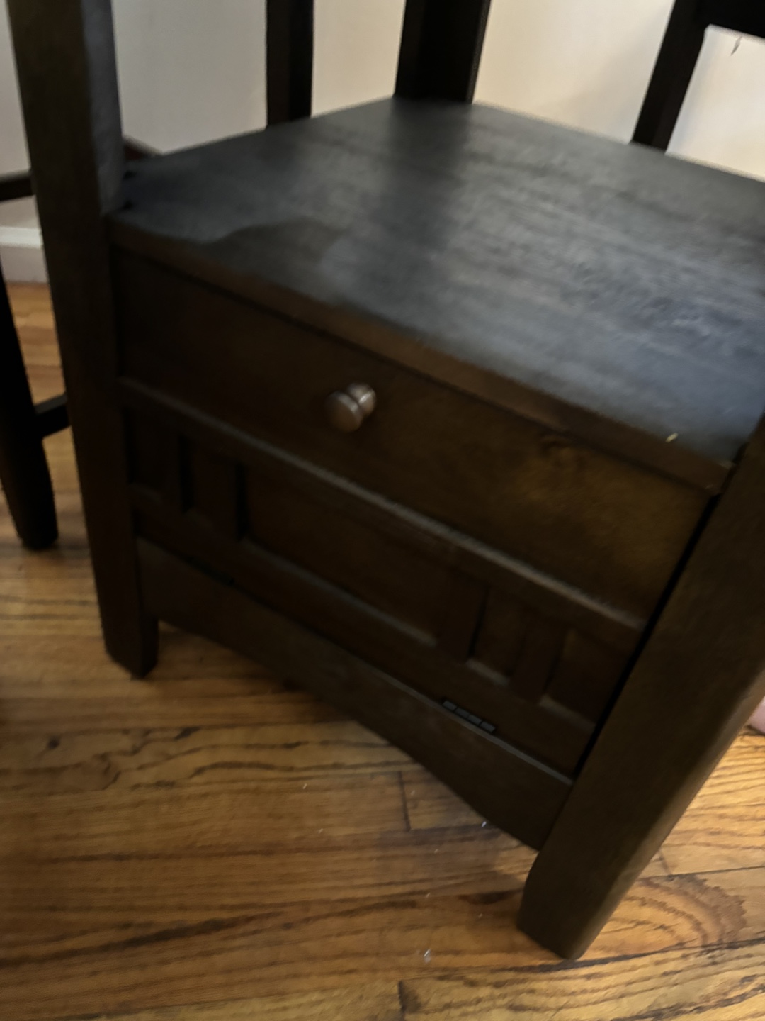 4 Chair Dark Brown Wood Dining Set with Storage - photo 4