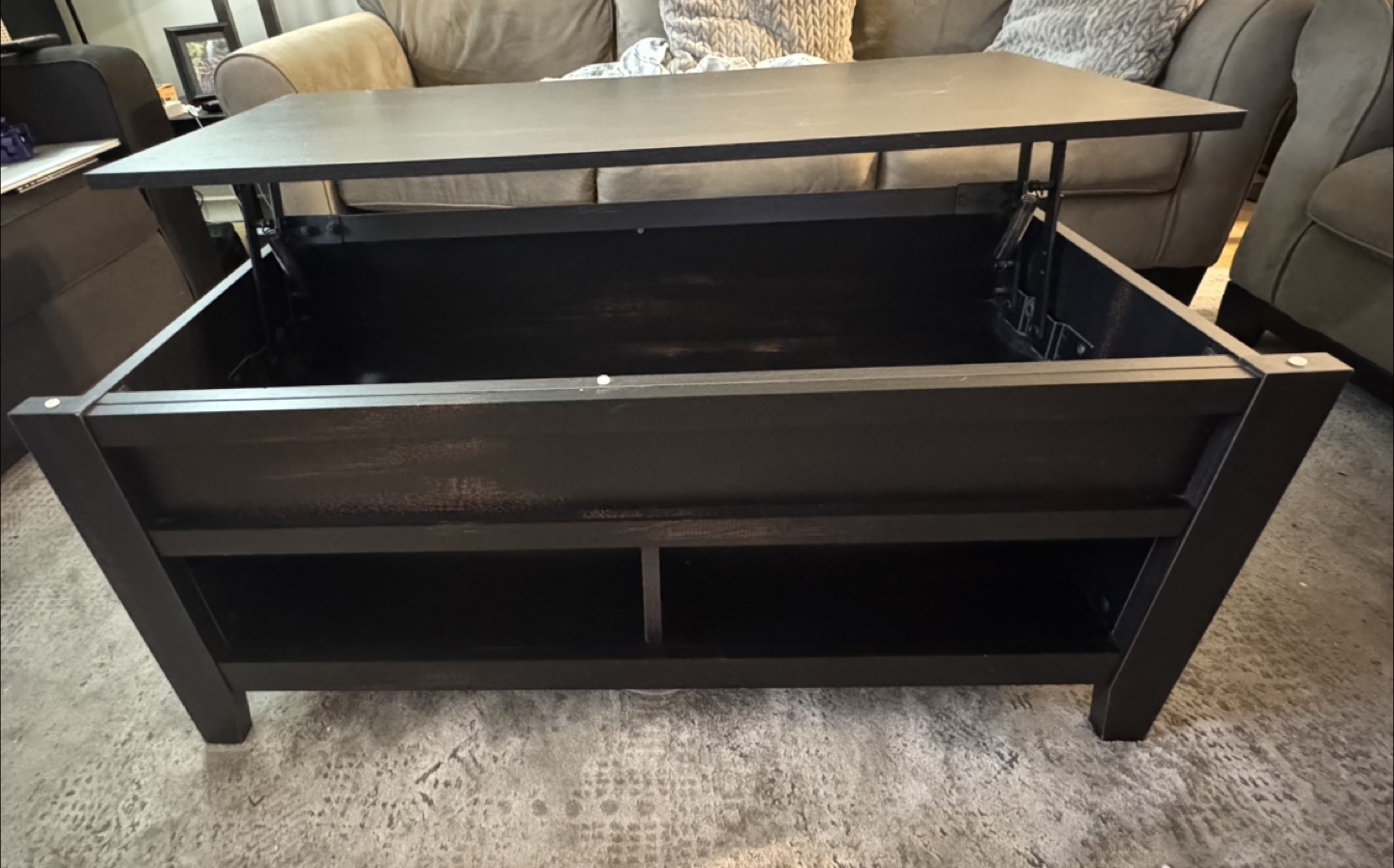 Lift-Top Coffee Table with Storage - photo 3