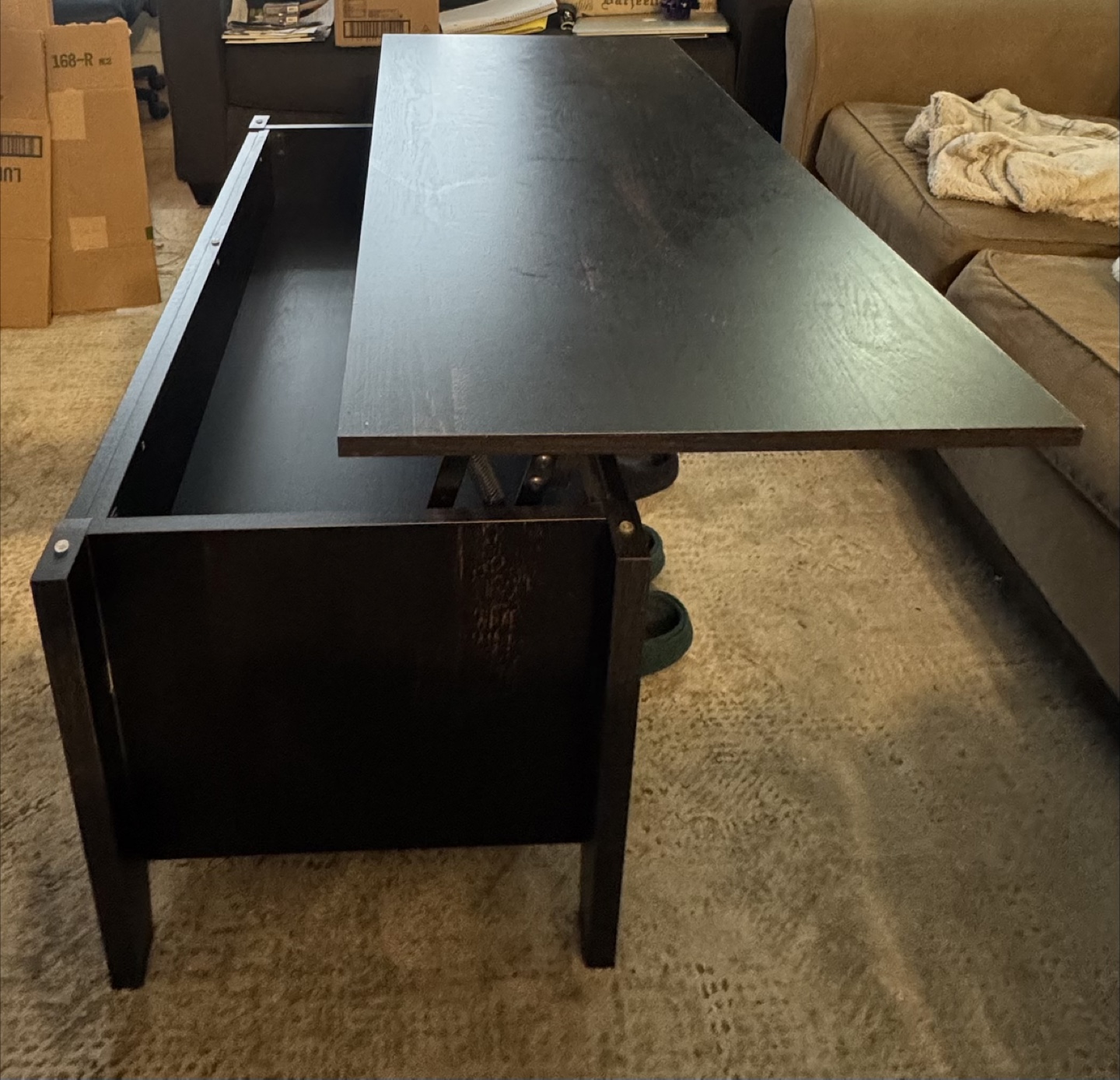 Lift-Top Coffee Table with Storage - photo 2