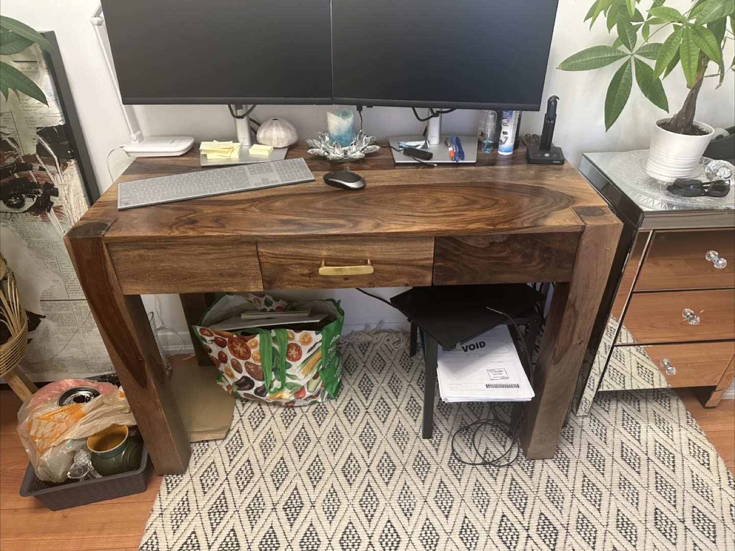 Wood Console Table - 43" x 20" x 30"