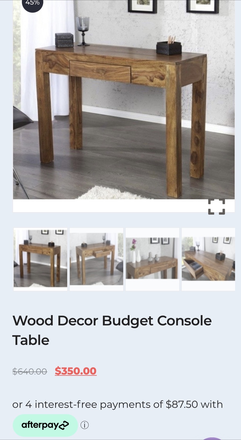 Wood Console Table - 43" x 20" x 30" - photo 3