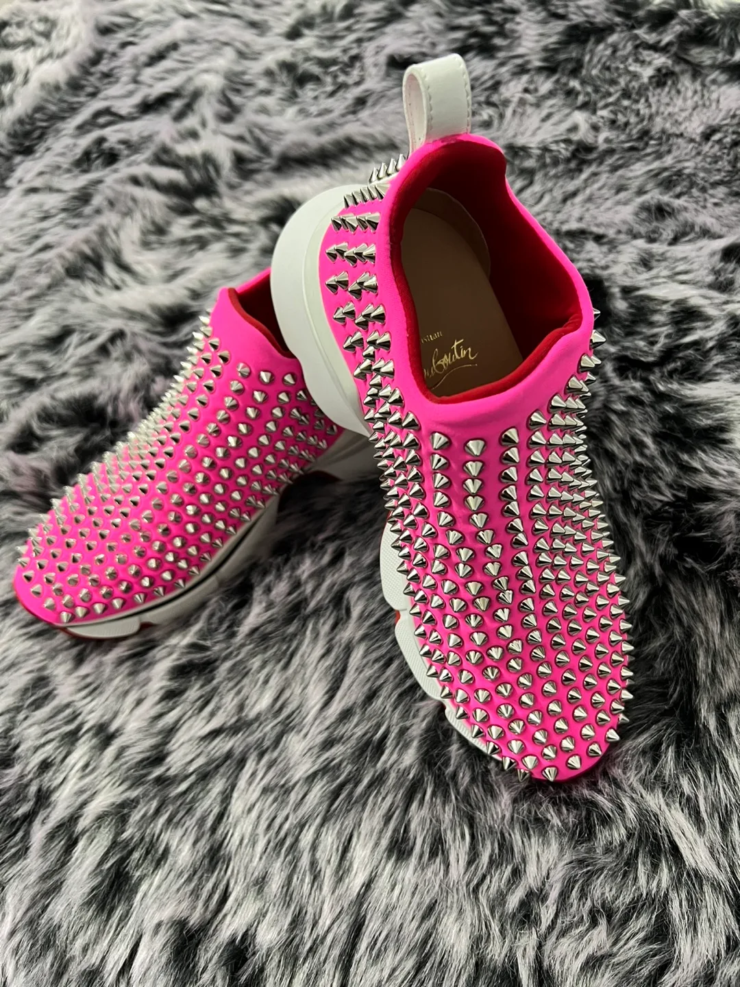 Christian Louboutin (Authentic)Pink Slip On Sneakers image indicator(5)