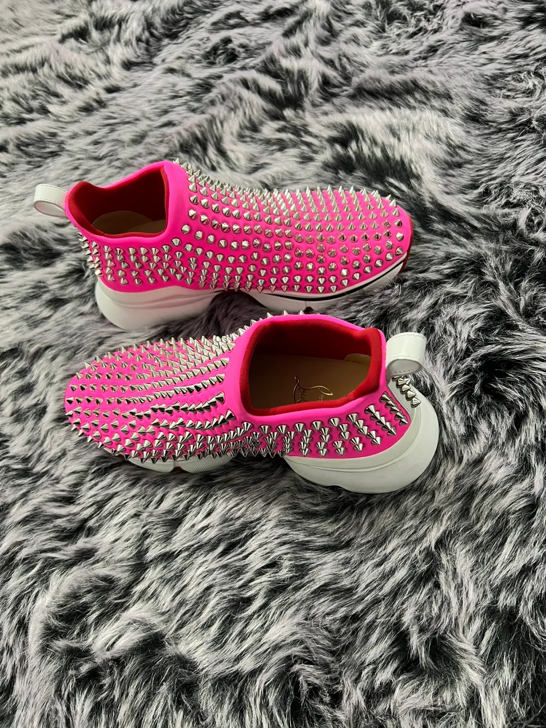 Christian Louboutin (Authentic)Pink Slip On Sneakers image indicator(7)