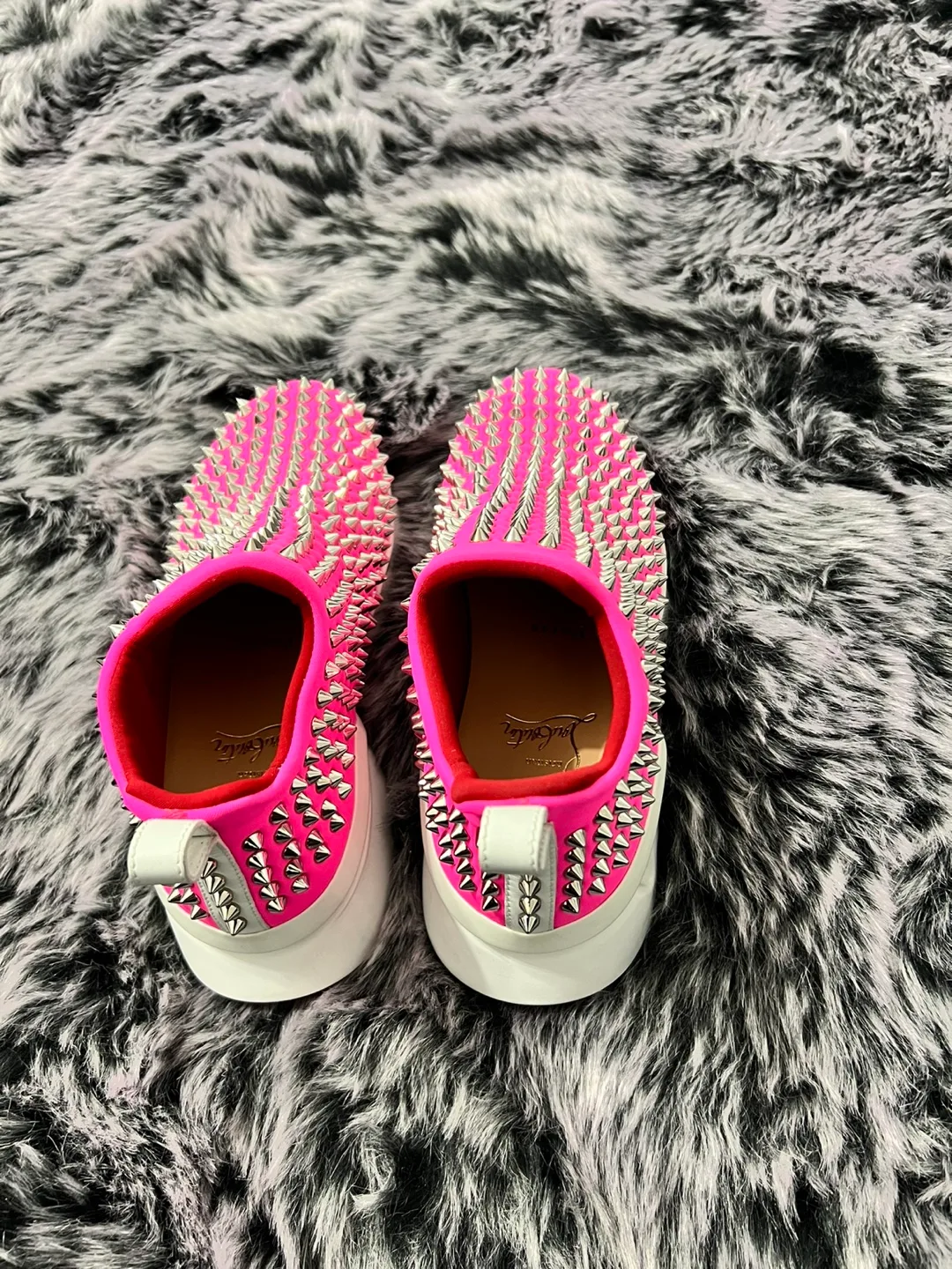 Christian Louboutin (Authentic)Pink Slip On Sneakers image indicator(3)