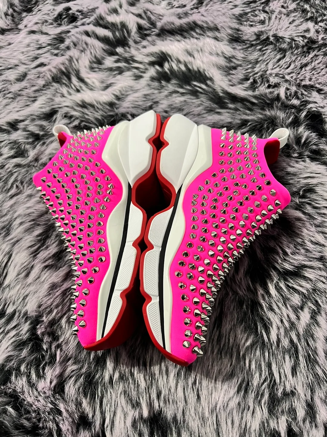 Christian Louboutin (Authentic)Pink Slip On Sneakers image indicator(8)