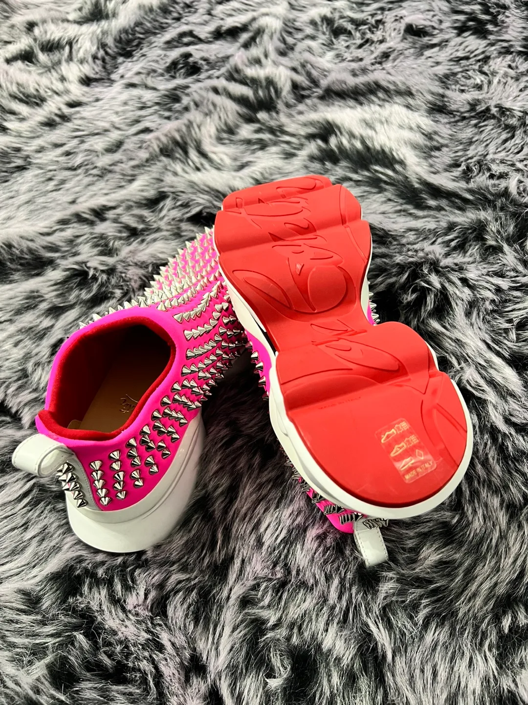 Christian Louboutin (Authentic)Pink Slip On Sneakers image indicator(9)