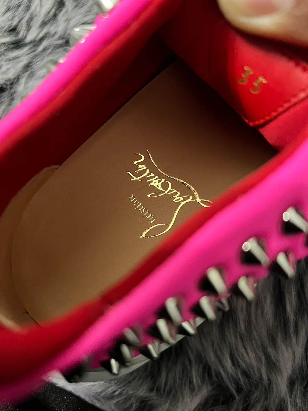 Christian Louboutin (Authentic)Pink Slip On Sneakers image indicator(4)