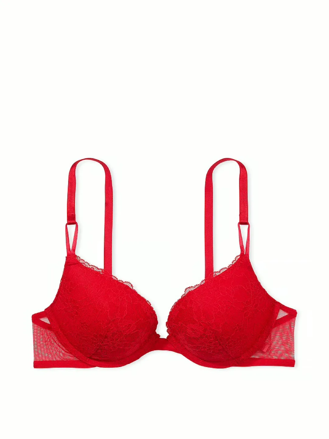 Victoria's Secret Red Lace Push-Up Bra 34A NWT thumbnail