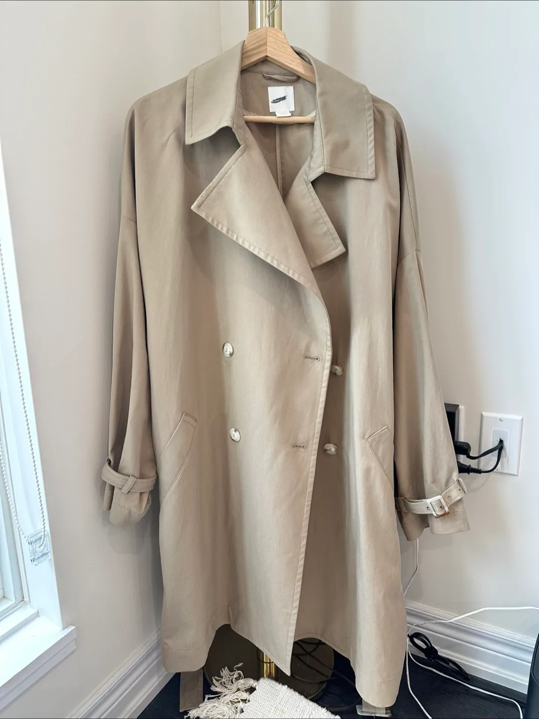 H&M Oversized Trench Coat Size XXL thumbnail