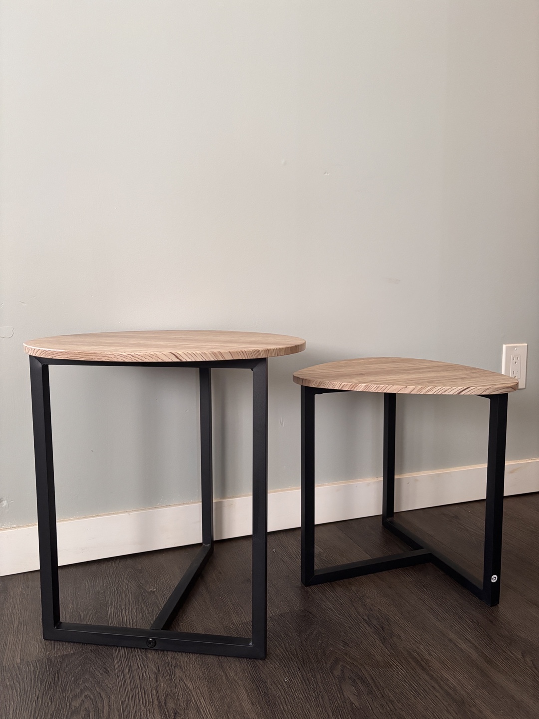 Nest of Tables - Modern Round and Triangle Side Tables