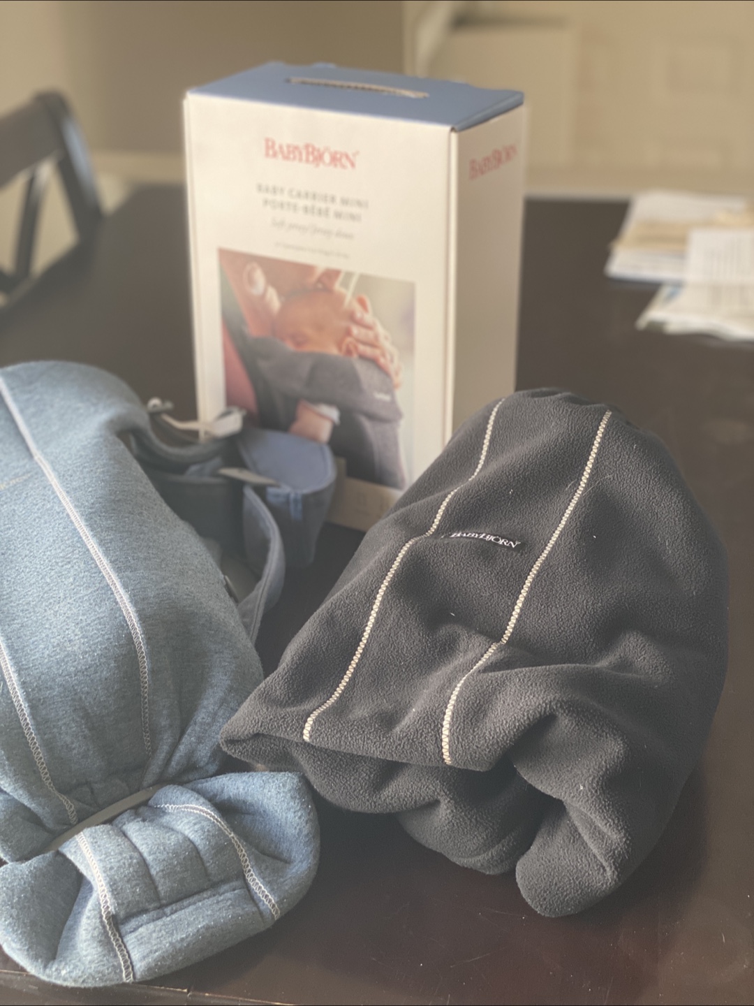 BabyBjorn Mini Carrier with Newborn Insert - Blue - photo 2