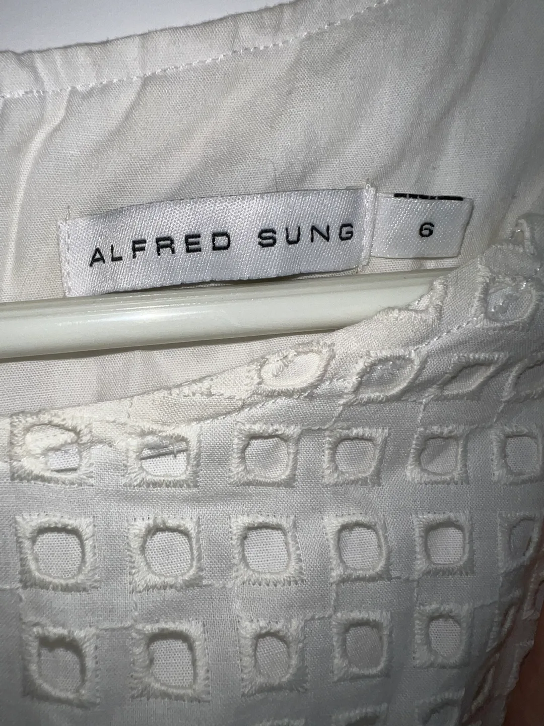🍒Alfred Sung White Eyelet Dress image indicator(2)