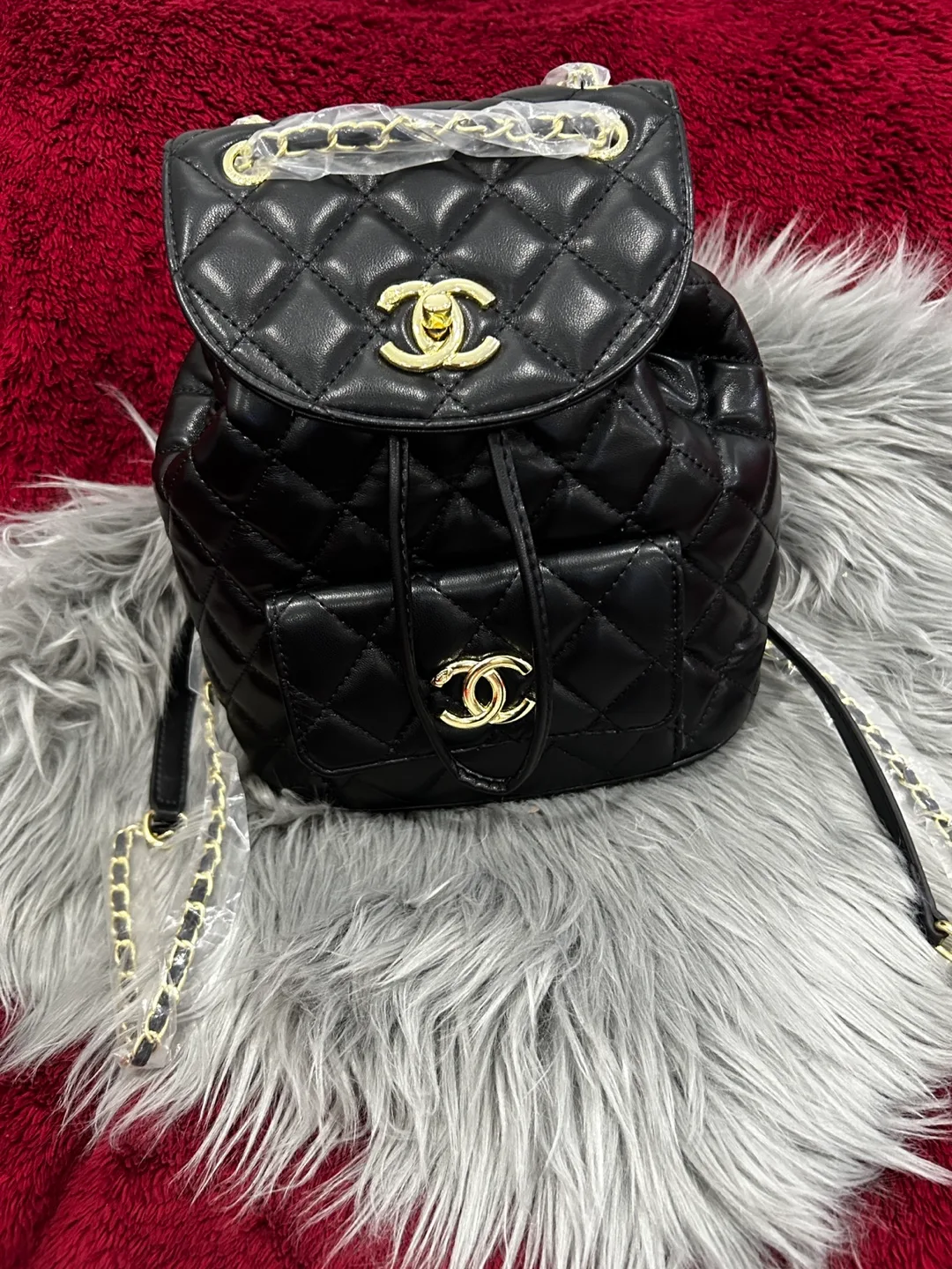 Inspired Chanel-style Quilted Backpack thumbnail