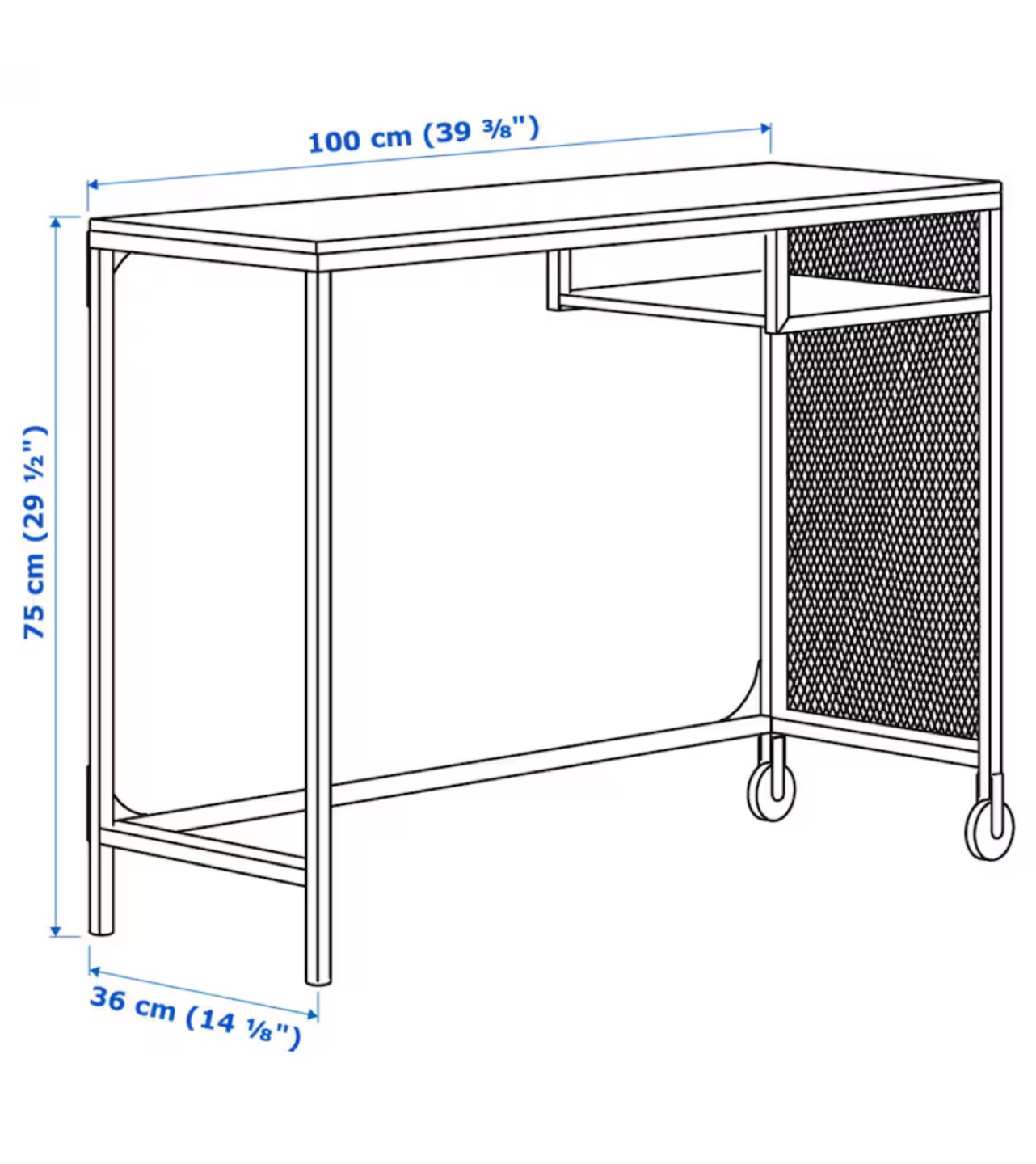 IKEA Desk with Wheels - photo 2