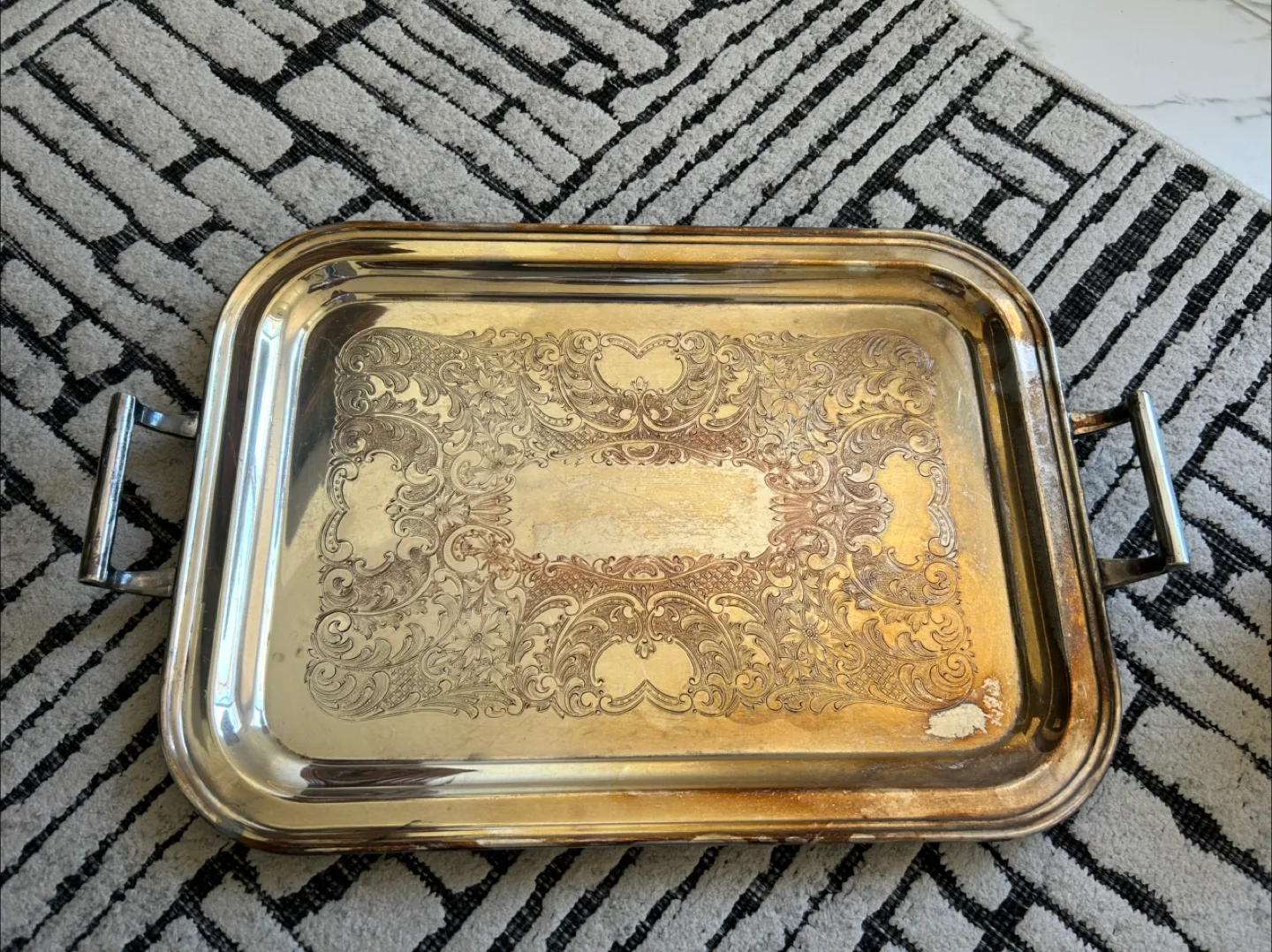 Vintage Silverplate Tea Set with Serving Tray image indicator(2)