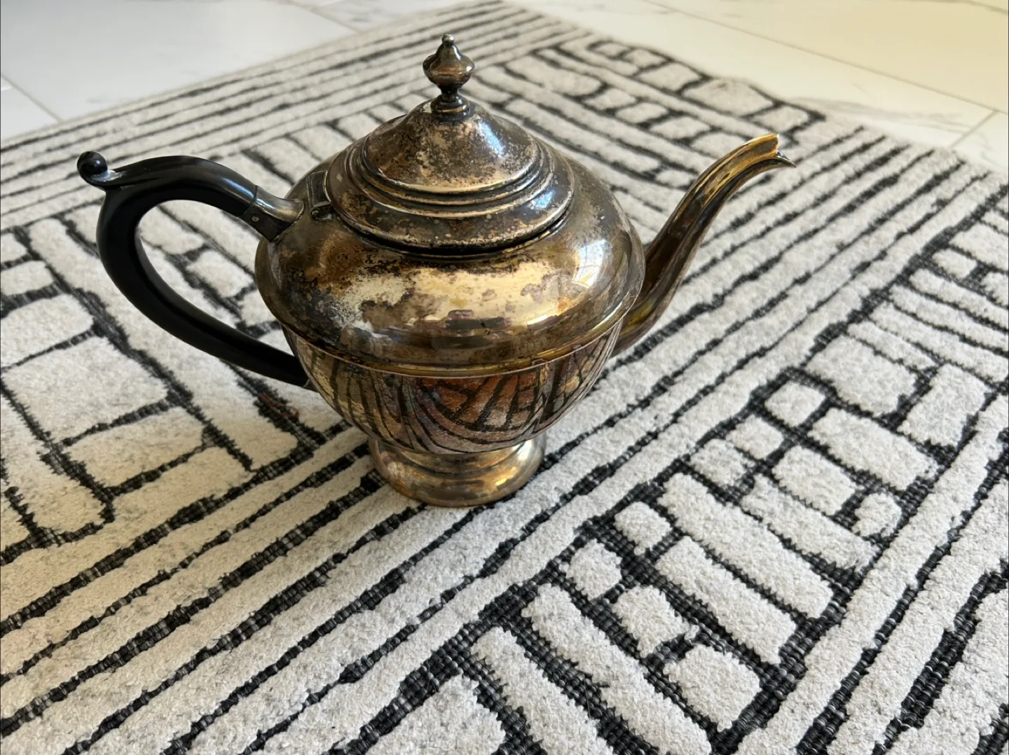 Vintage Silverplate Tea Set with Serving Tray image indicator(3)