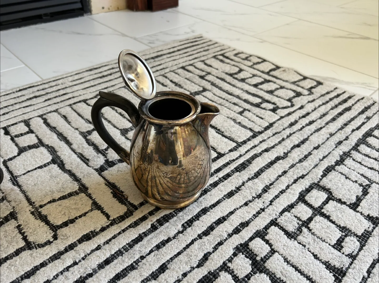 Vintage Silverplate Tea Set with Serving Tray image indicator(9)