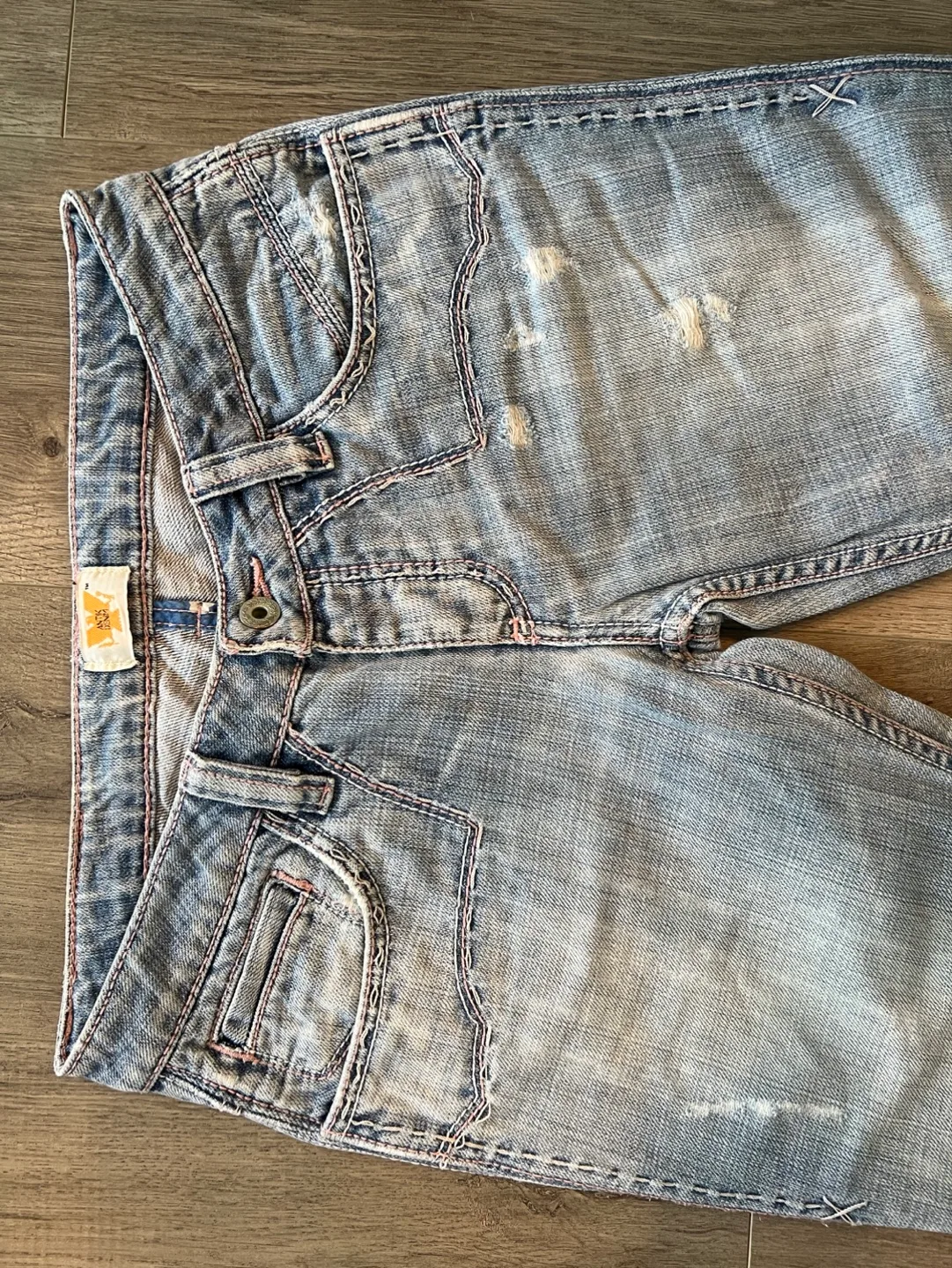 Antik Denim Low Rise Bootcut Jeans Sz 27 image indicator(5)