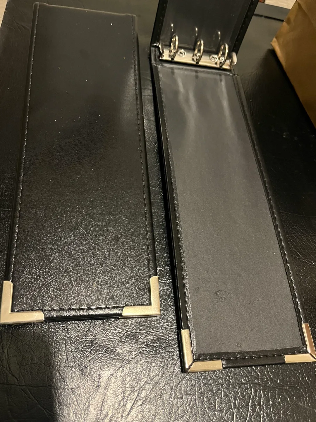 Two Black Leatherette Ring Binders image indicator(4)