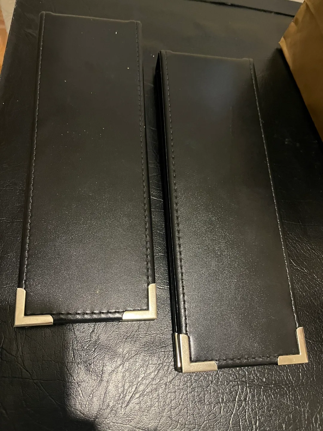 Two Black Leatherette Ring Binders image indicator(3)