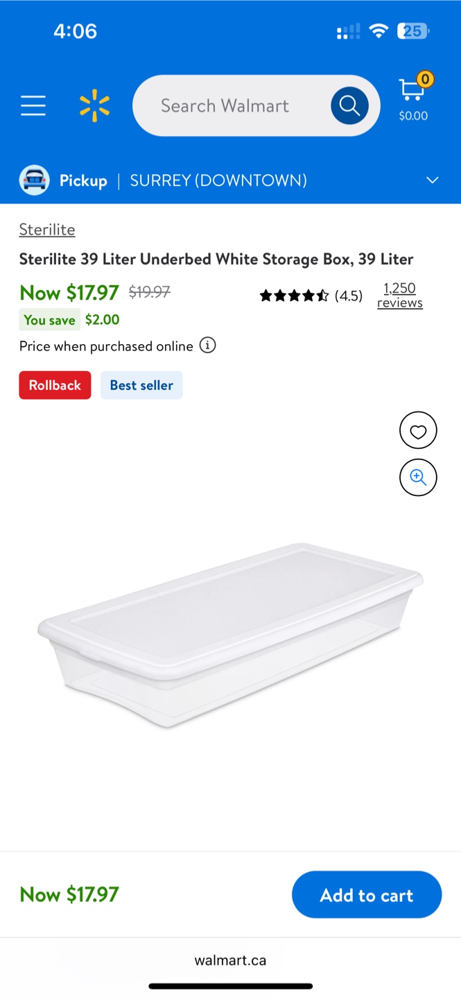 Sterilite 39 Liter Underbed Storage Box - photo 3