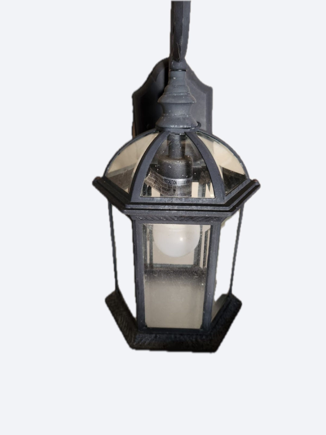 Black Outdoor Wall Lantern Light Fixture - photo 2
