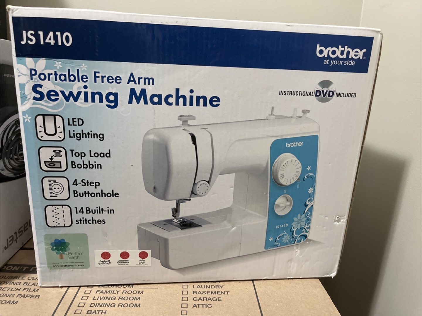 Brother JS1410 Portable Free Arm Sewing Machine