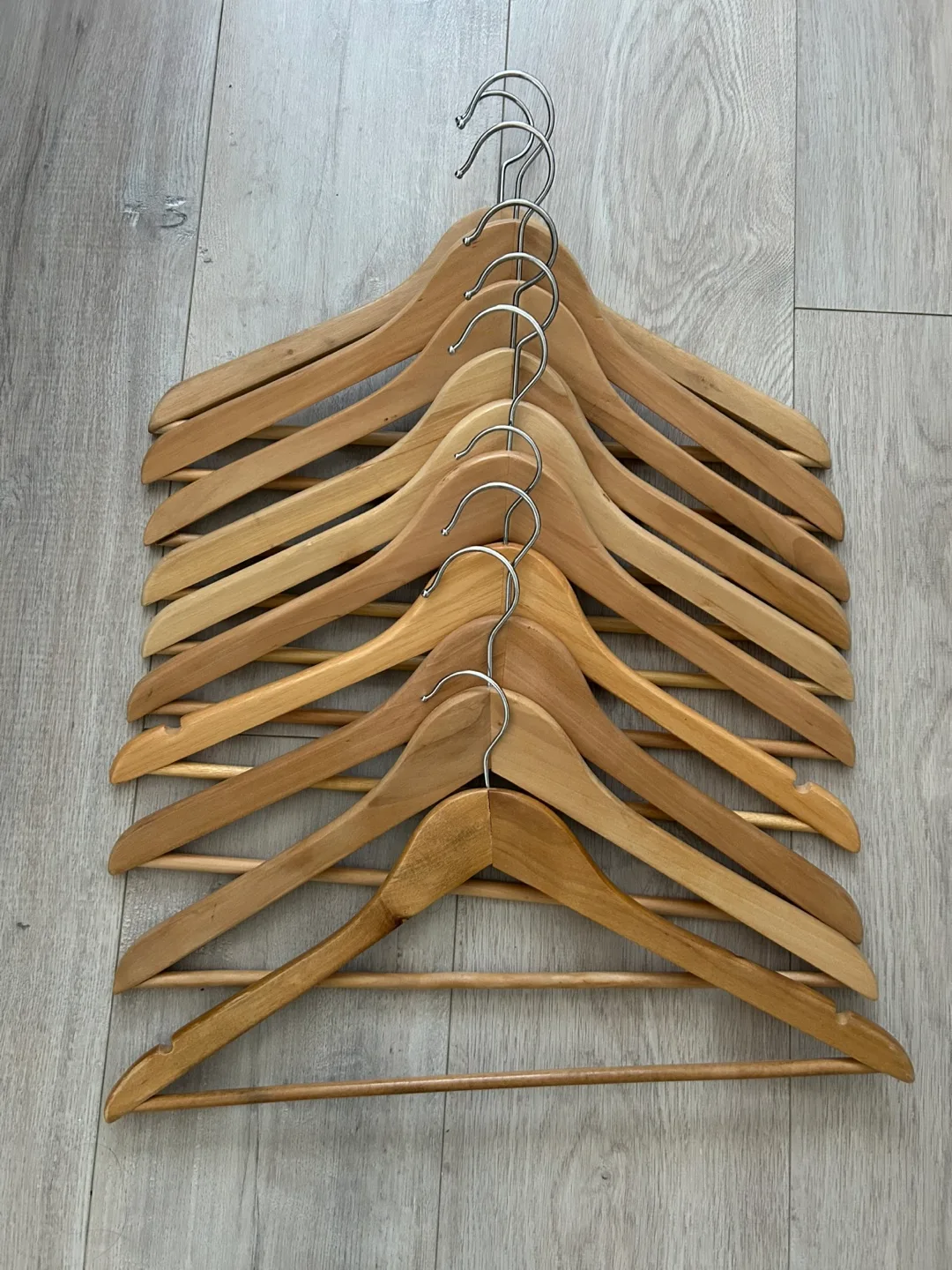 Wooden Clothes Hangers - Bulk Lot (24 hangers) image indicator(4)