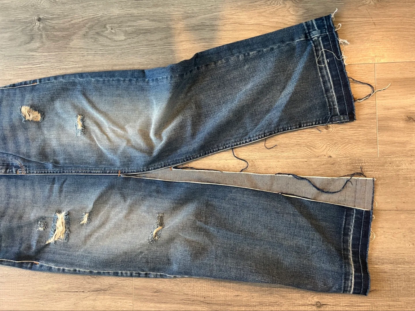 Zara Basic Denim Maxi Split Skirt XS image indicator(4)