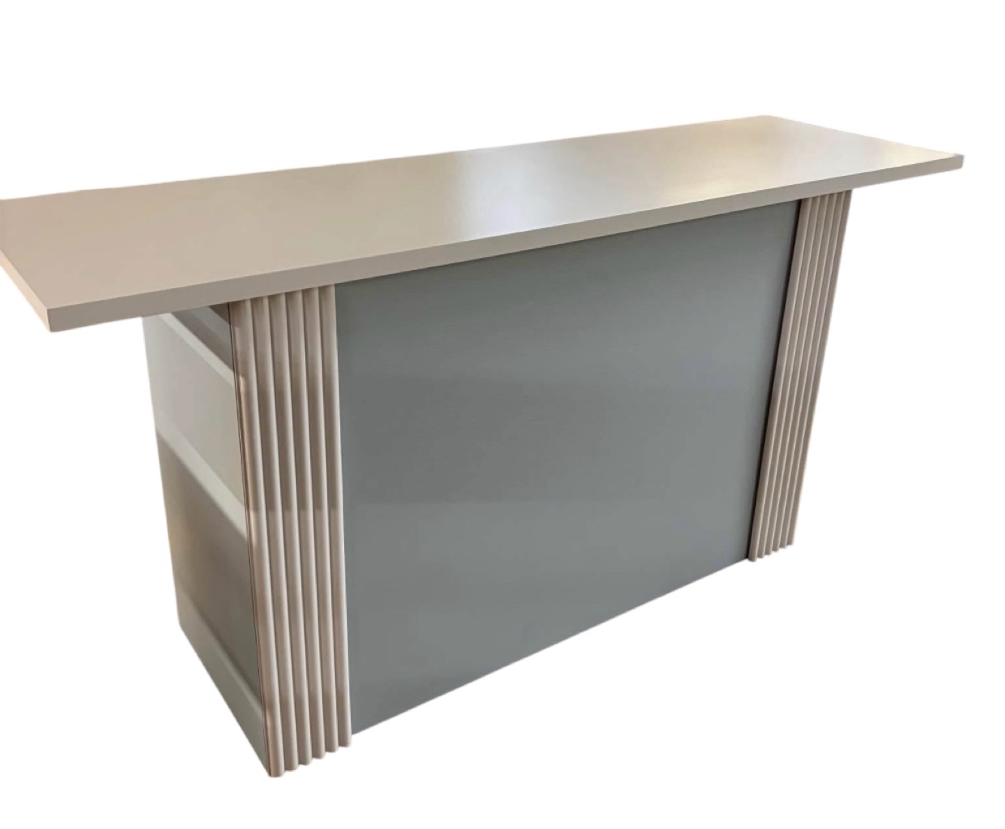 Modern Bar Table with Unique Fluted Detailing - photo 2