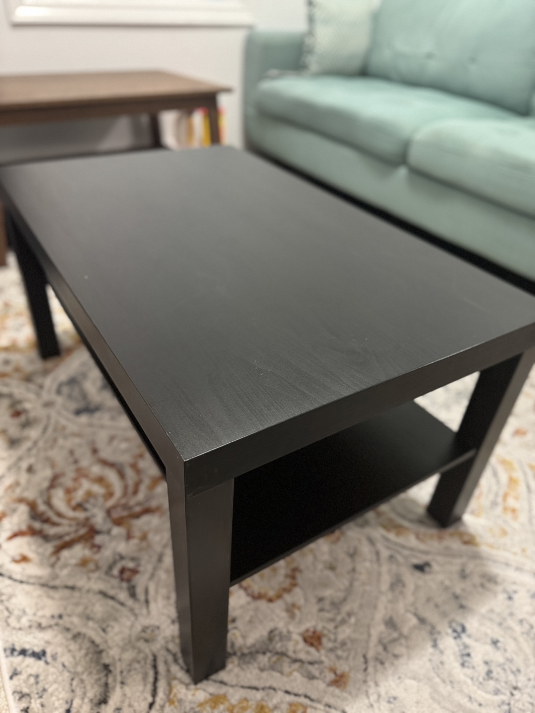 Black Coffee Table with Shelf - photo 3