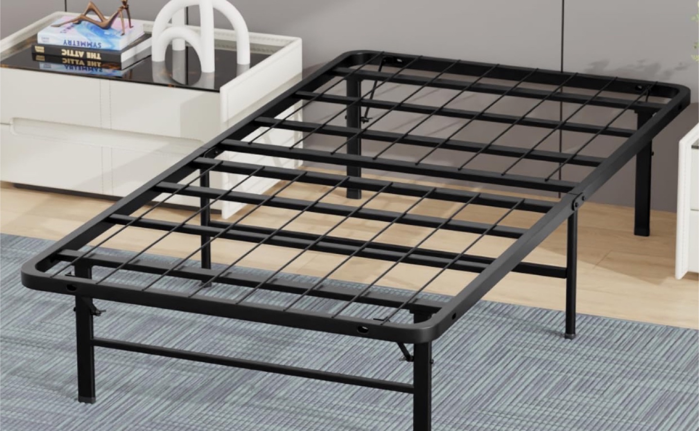 Twin Metal Bed Frame with 500lb Weight Capacity - photo 2