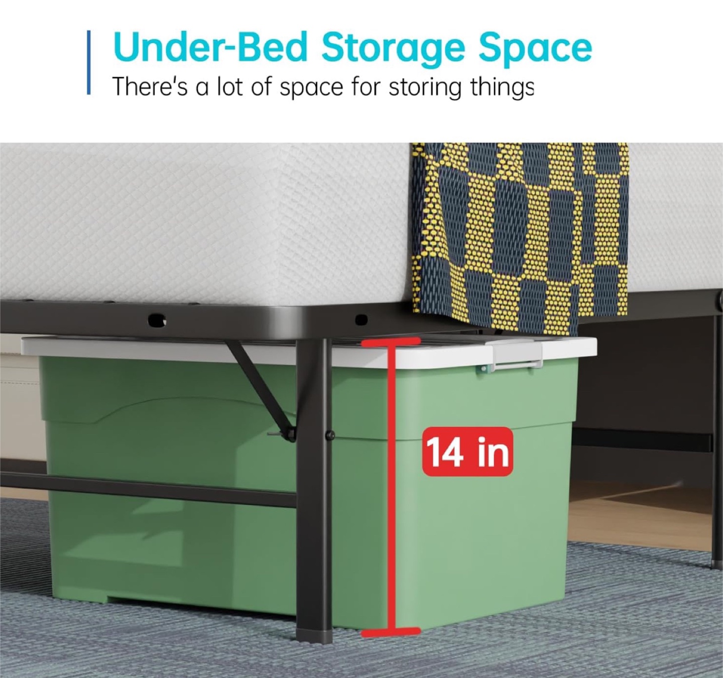 Twin Metal Bed Frame with 500lb Weight Capacity - photo 3